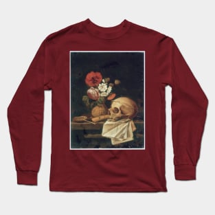 Borman vanitas vase flowers skull Long Sleeve T-Shirt